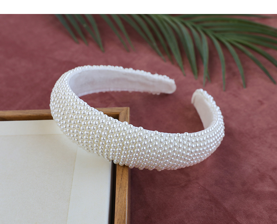 Fashion Transparent Color Sponge Pearl Resin Beads Headband,Head Band