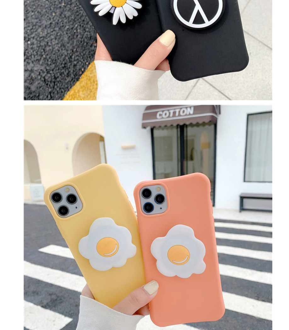 Fashion Fried Egg Yellow Folding Bracket All-inclusive Silicone Phone Case,Phone Cases