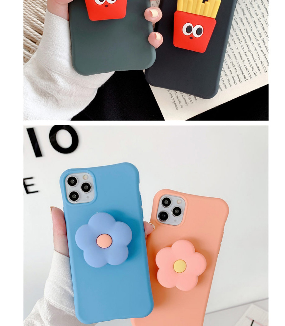 Fashion Flowers Pink Folding Bracket All-inclusive Silicone Phone Case,Phone Cases