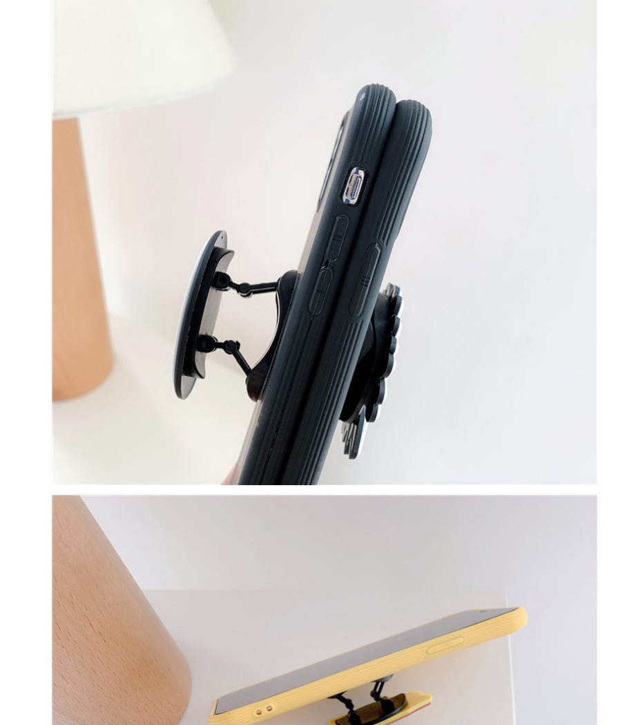 Fashion Daisy Black Folding Bracket All-inclusive Silicone Phone Case,Phone Cases