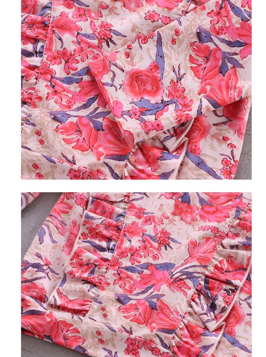 Fashion White One-piece Swimsuit Long-sleeved Flower Print Ruffled Quick-drying Swimsuit For Children,Kids Swimwear