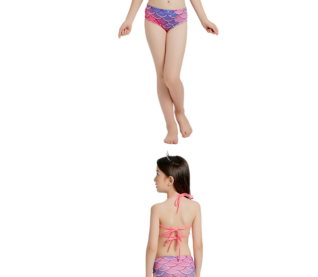 Fashion Random Pattern Mermaid Skirt Printed Shell Kids Mermaid Split Swimsuit,Kids Swimwear