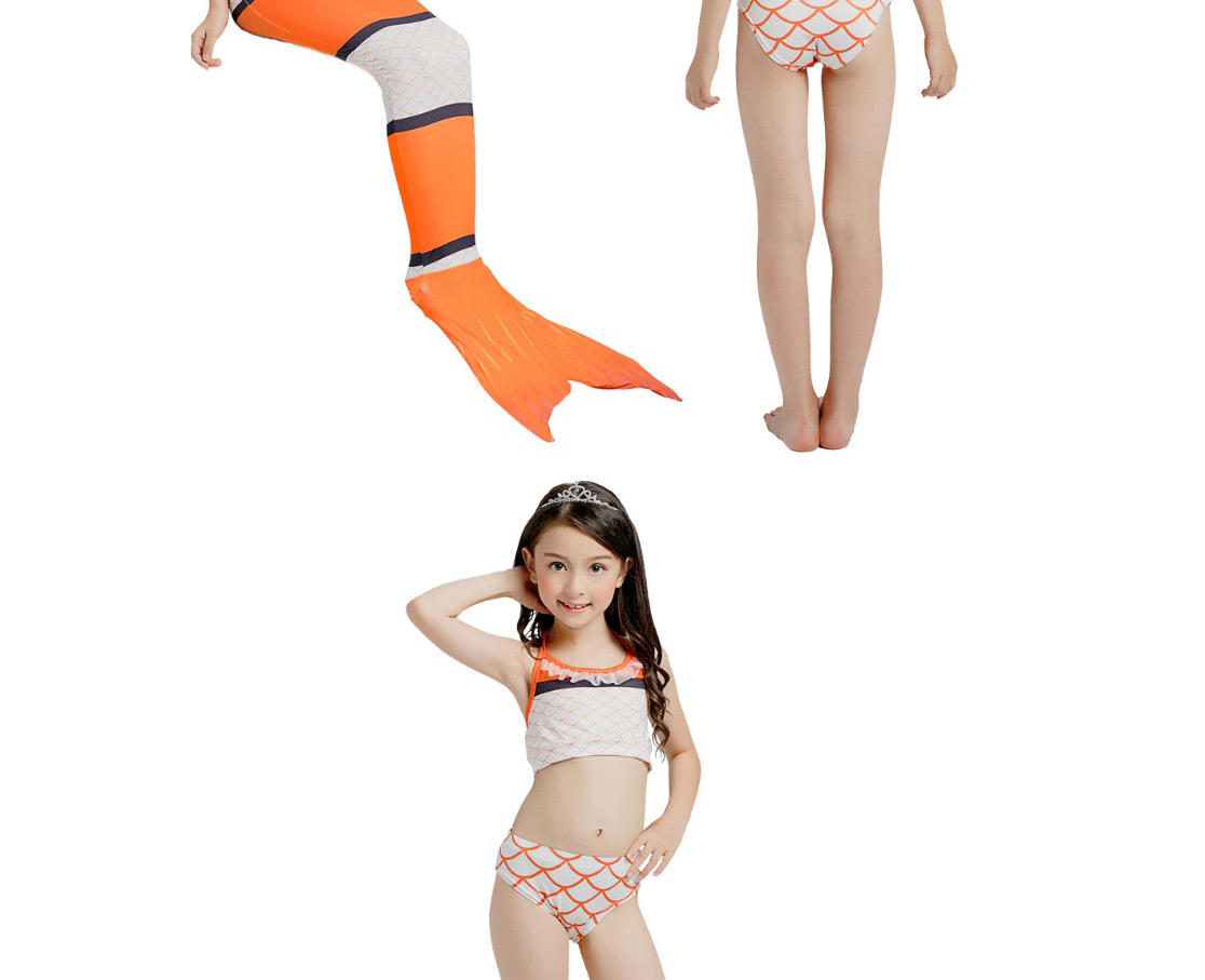 Fashion Colorful Pattern Mermaid Skirt Striped Print Childrens Mermaid Split Swimsuit,Kids Swimwear