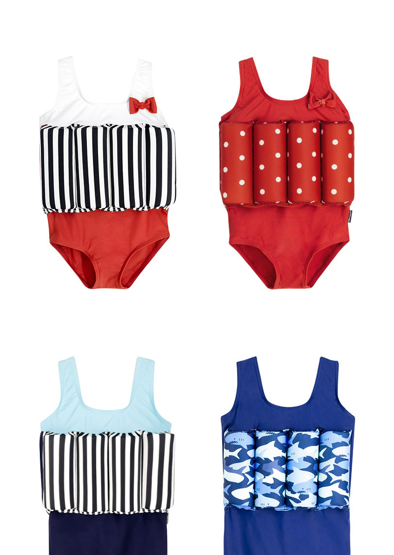 Fashion Womens Polka Dot (one Piece Swimsuit) Childrens Floating Vest Swimsuit,Kids Swimwear