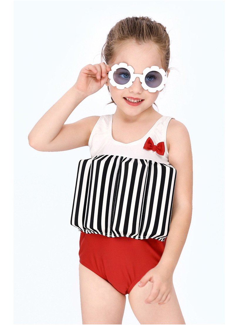 Fashion Womens Polka Dot (one Piece Swimsuit) Childrens Floating Vest Swimsuit,Kids Swimwear