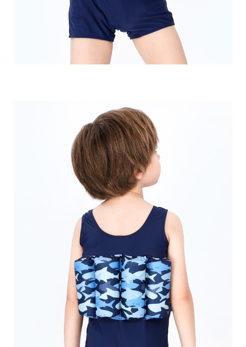 Fashion Male Shark (including Arm Circle) Childrens Floating Vest Swimsuit With Arm Ring,Kids Swimwear