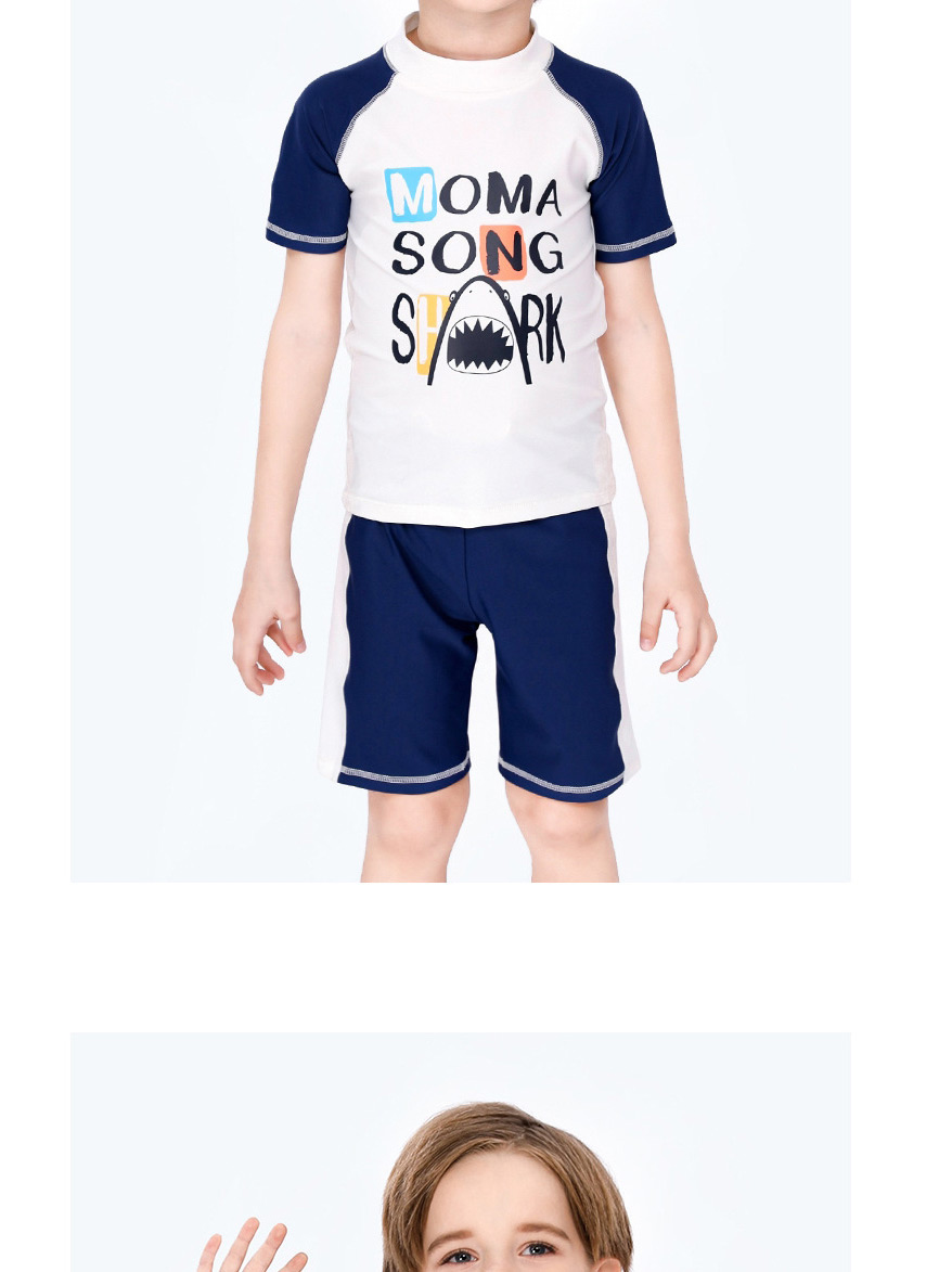 Fashion White Boys Three-piece Swimsuit,Kids Swimwear
