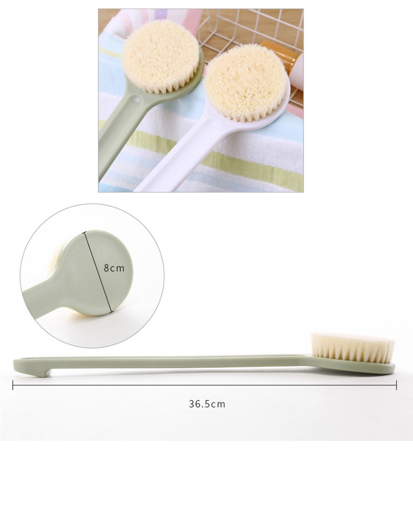Fashion Bath Brush-green Back Rubbing Long Handle Soft Hair Exfoliating Bath Brush,Household goods