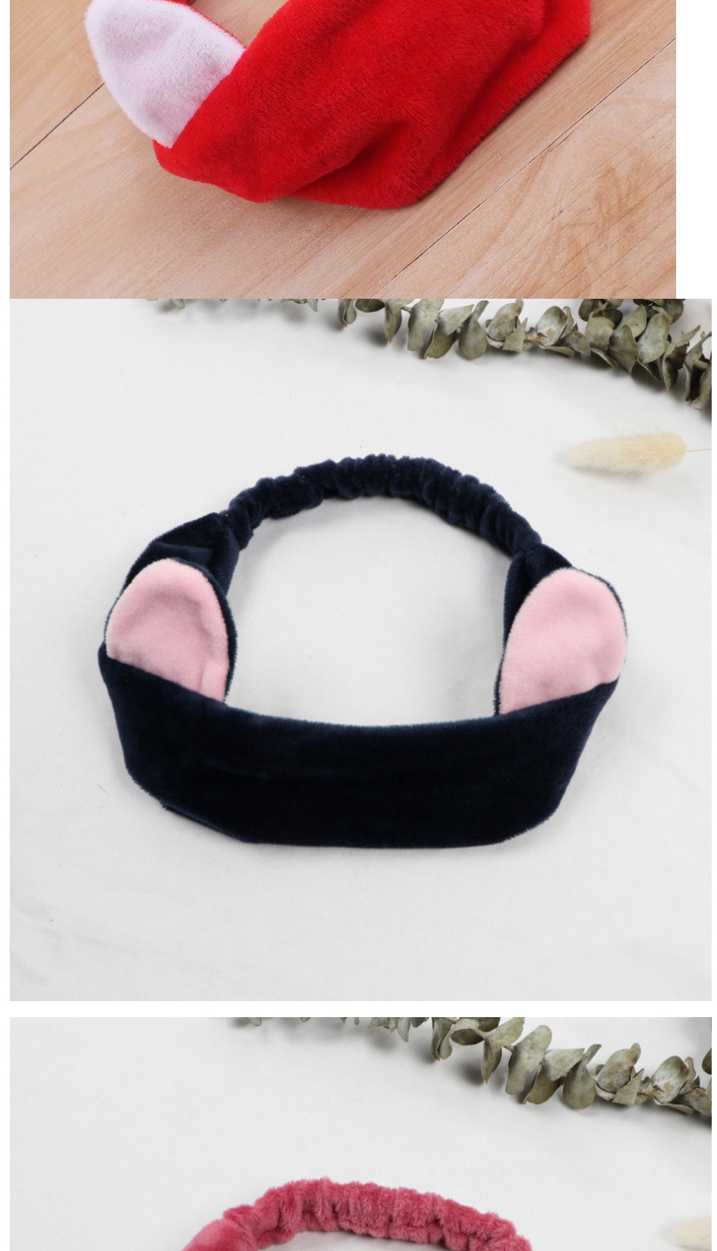 Fashion Light Sky Blue Cat Ears Plush Contrast Color Wide Brim Headband,Hair Ribbons