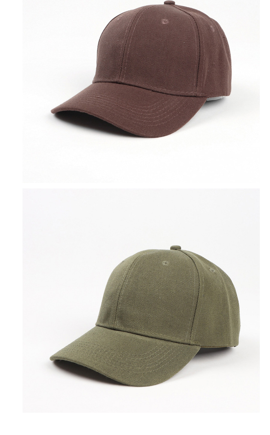 Fashion Armygreen Light Board Solid Color Curved Brim Sunshade Cap,Baseball Caps