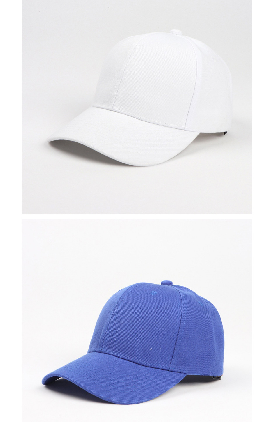 Fashion Light Blue Light Board Solid Color Curved Brim Sunshade Cap,Baseball Caps