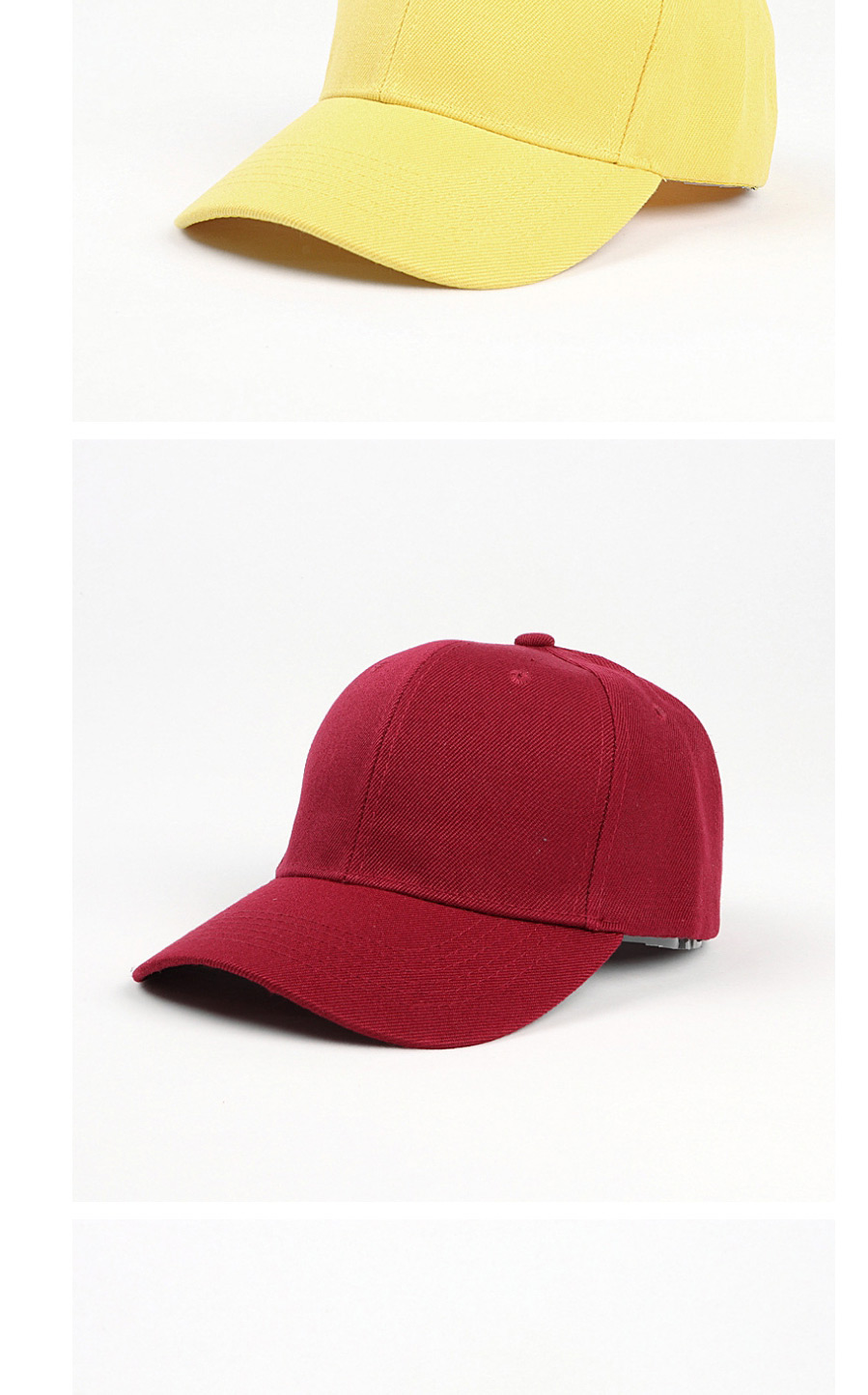 Fashion Red Light Board Solid Color Curved Brim Sunshade Cap,Baseball Caps