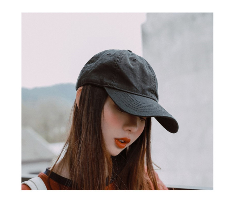 Fashion Off-white Distressed Washed Cotton Solid Color Cap,Baseball Caps