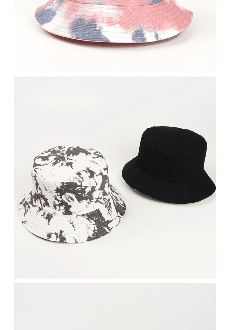 Fashion Black And Gray Tie-dye-double-sided Wear Tie-dye Double-sided Fisherman Hat,Sun Hats