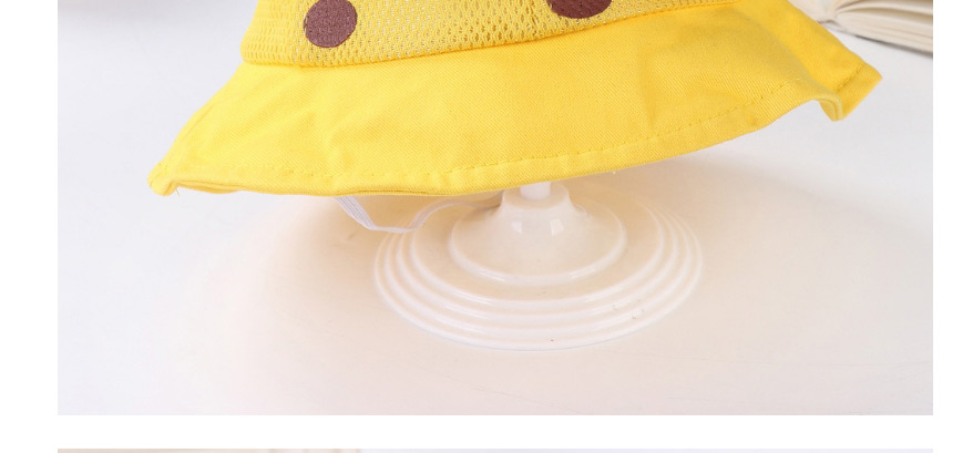 Fashion Mint Green Giraffe Polka Dot Printed Mesh Sunscreen Childrens Fisherman Hat,Children