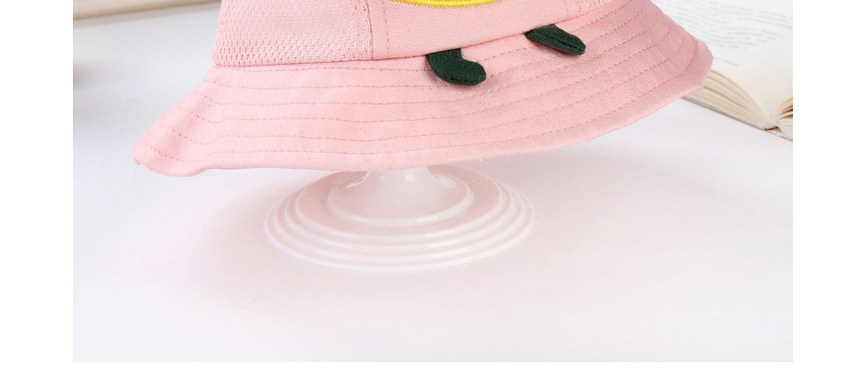 Fashion Pink Net Yarn Stitching Zongzi Childrens Fisherman Hat,Children