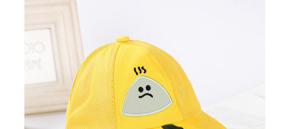 Fashion Yellow Net Yarn Stitching Zongzi Childrens Fisherman Hat,Children