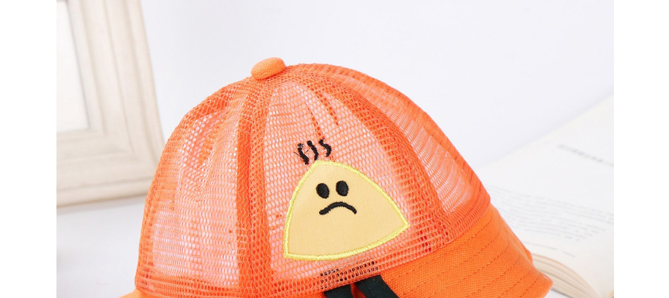 Fashion Orange Net Yarn Stitching Zongzi Childrens Fisherman Hat,Children