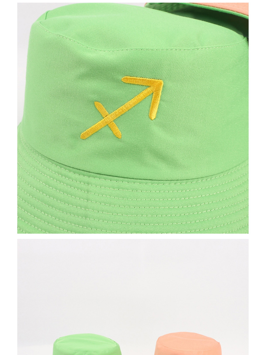 Fashion Sagittarius Twelve Constellations Double-sided Embroidery Fisherman Hat,Sun Hats