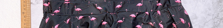Fashion Black Printed Flamingo One-piece Swimsuit,One Pieces