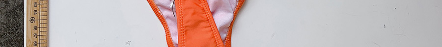 Fashion Orange Wrapped Chest Split Swimsuit,Bikini Sets