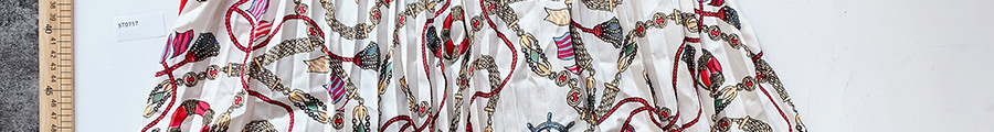 Fashion Beige Chain Print Geometric Chain Print Skirt,Skirts