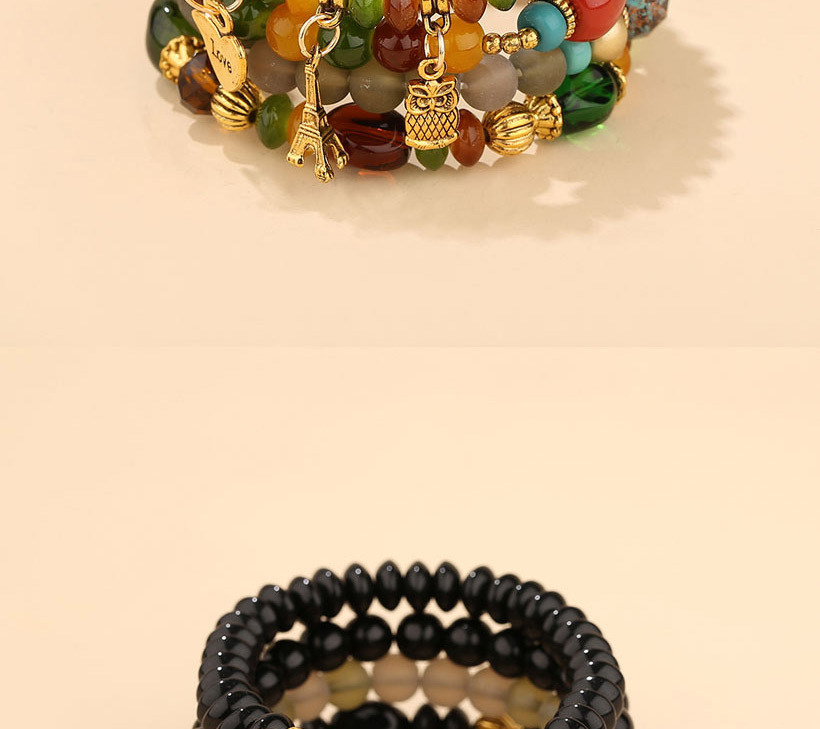 Fashion Color Mixing Love Animal Tower Beaded Multilayer Bracelet,Fashion Bracelets