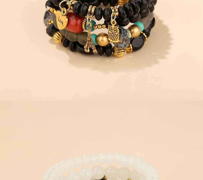 Fashion Color Mixing Love Animal Tower Beaded Multilayer Bracelet,Fashion Bracelets