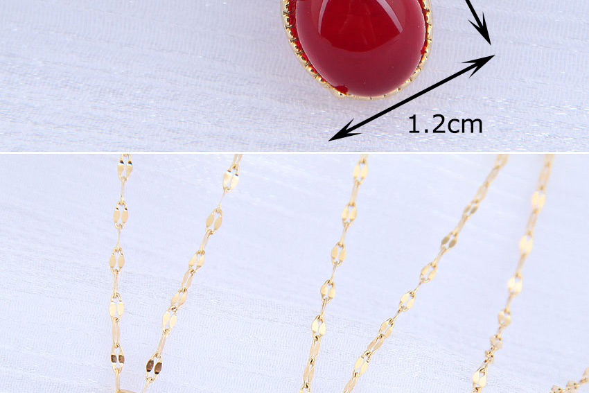 Fashion Red Wine Butterfly Dance Inlaid Zircon Hollow Alloy Jade Necklace,Pendants