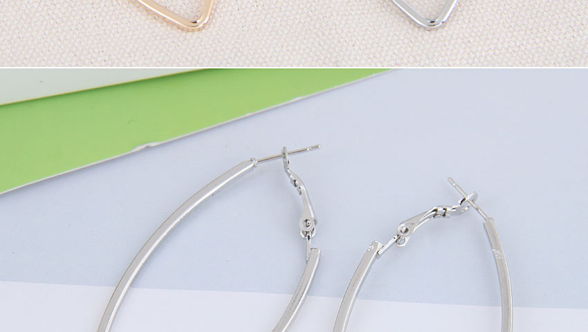 Fashion Silver Color Leaf Line Alloy Hollow Earrings,Stud Earrings