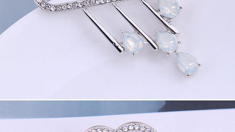 Fashion Silver Color Diamond Cloud Rain Alloy Hollow Brooch,Korean Brooches