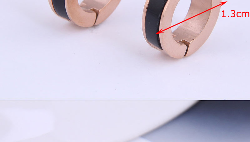 Fashion White Titanium Steel Round Ear Studs,Stud Earrings