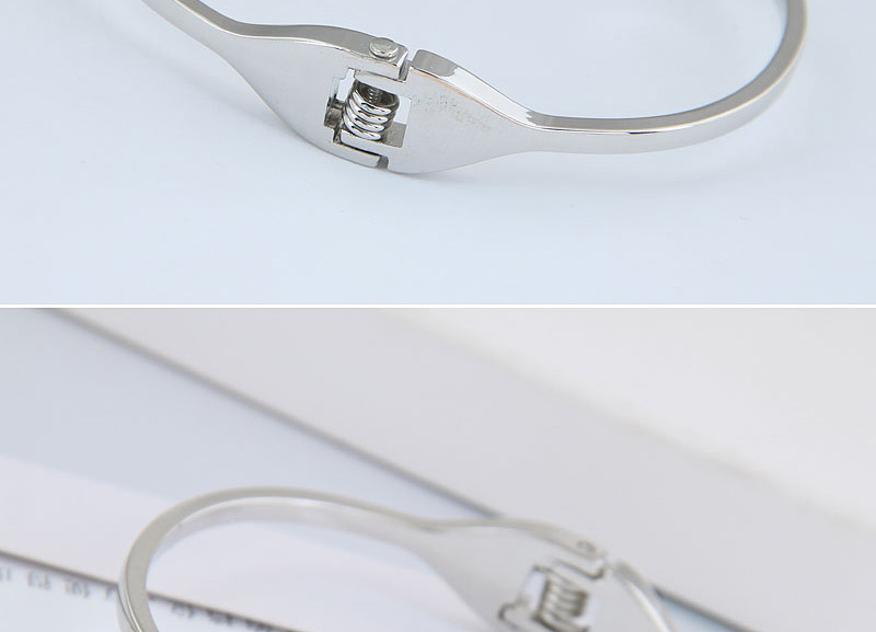 Fashion Silver Color Eye Diamond Open Alloy Bracelet,Fashion Bangles