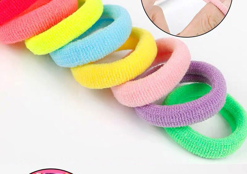 Fashion Pink Non-marking Towel Roll Elastic Hair Rope Set,Hair Ring