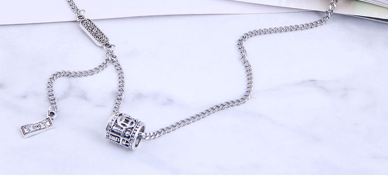 Fashion Silver Color Stainless Steel Geometric Necklace,Pendants