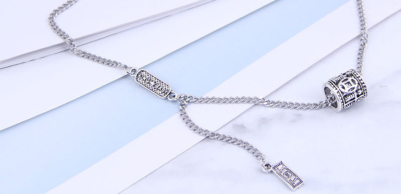Fashion Silver Color Stainless Steel Geometric Necklace,Pendants