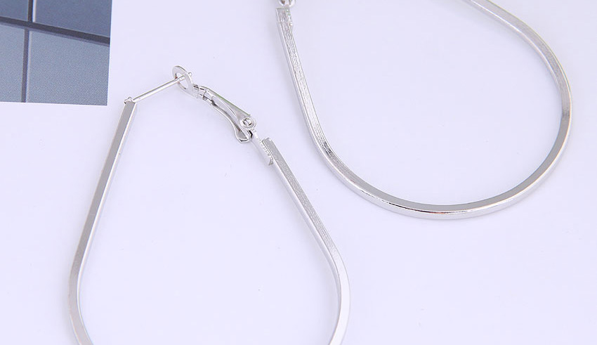 Fashion Silver Color Drop-shaped Alloy Hollow Earrings,Stud Earrings