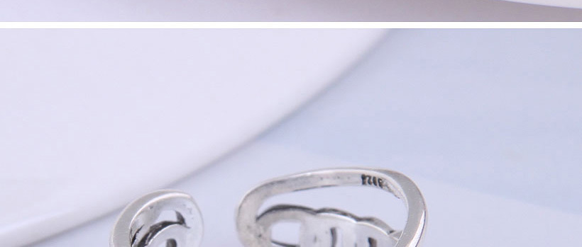 Fashion Silver Color Cross Chain Alloy Open Ring,Fashion Rings