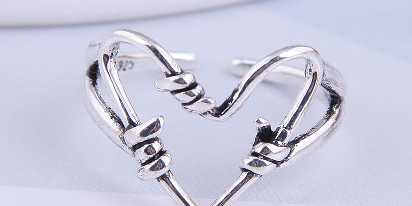 Fashion Silver Color Heart Hollow Open Ring,Fashion Rings
