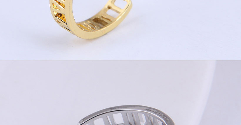Fashion Silver Color Letter Hollow Alloy Open Ring,Fashion Rings