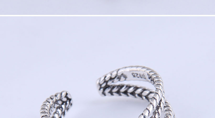 Fashion Silver Color Weaving Cross Alloy Open Ring,Fashion Rings