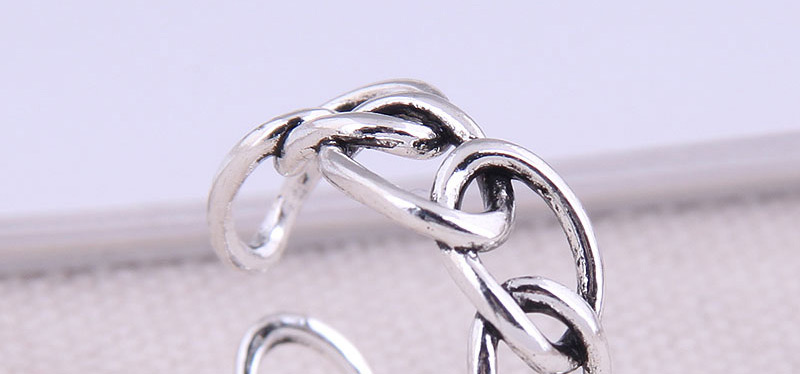Fashion Silver Thick Chain Hollow Open Ring,Fashion Rings