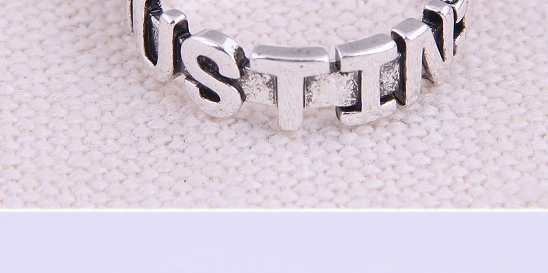 Fashion Silver Alphabet Alloy Open Ring,Fashion Rings