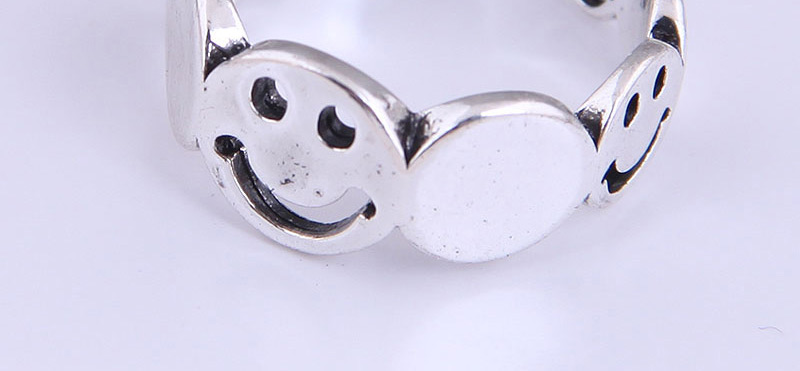 Fashion Silver Smiley Face Hollow Open Ring,Fashion Rings