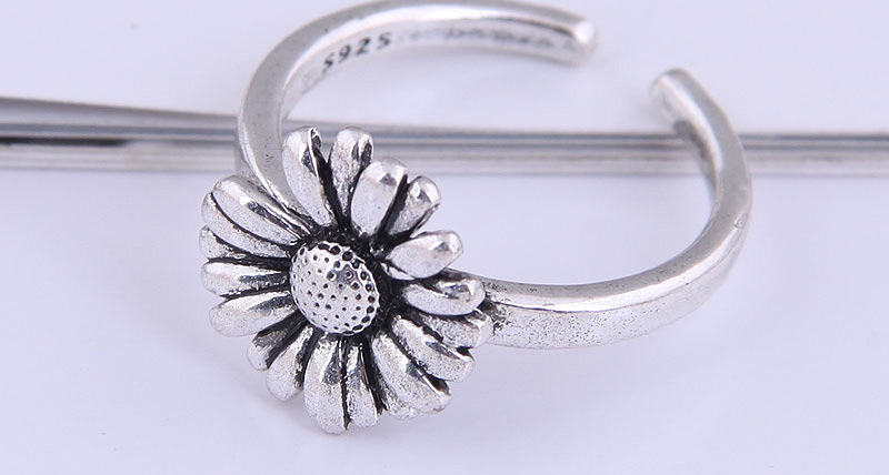 Fashion Silver Daisy Alloy Open Ring,Fashion Rings