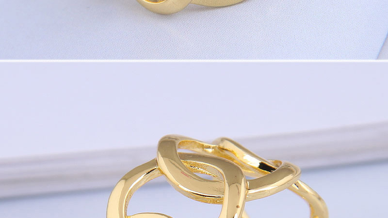 Fashion Golden Thick Chain Hollow Braided Open Ring,Fashion Rings