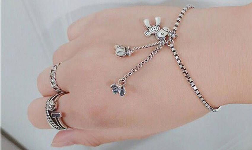 Fashion Silver The Chain Immediately Rich Flower Stainless Steel Bracelet,Fashion Bracelets