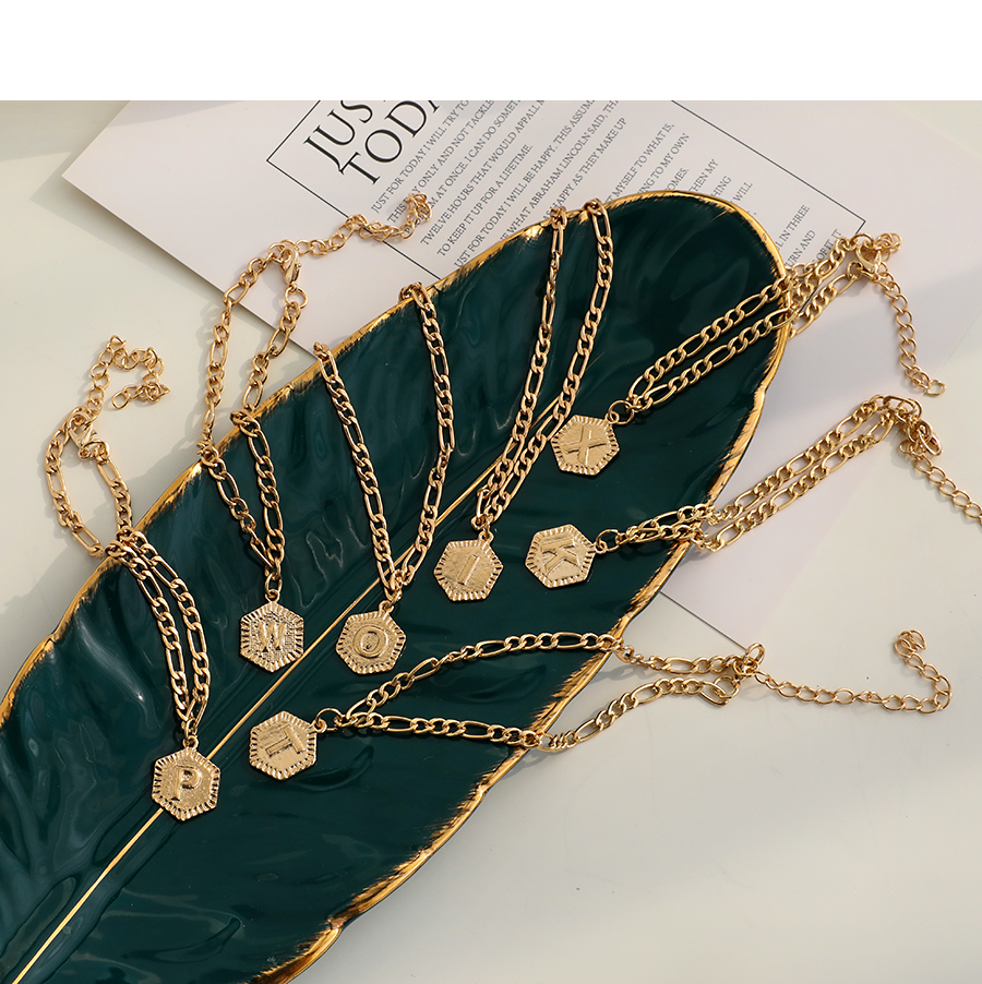 Fashion E Alloy Chain Hexagon Letter Bracelet,Fashion Bracelets