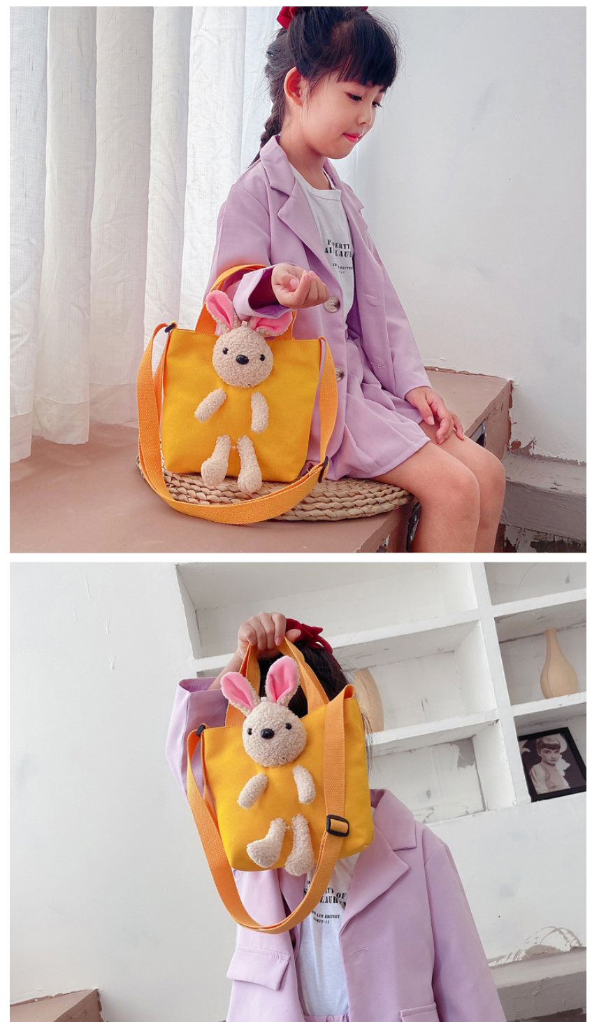 Fashion Yellow Doll Rabbit Canvas Childrens One-shoulder Messenger Bag,Shoulder bags