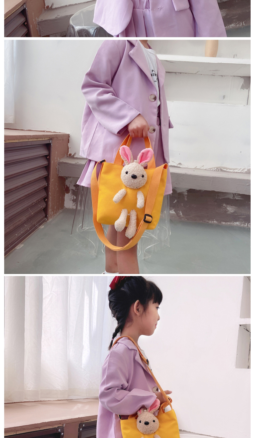 Fashion Yellow Doll Rabbit Canvas Childrens One-shoulder Messenger Bag,Shoulder bags